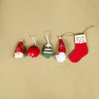 Set Of 5 Pcs Handmade Felt Christmas Decoration