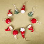 Set Of 5 Pcs Handmade Felt Christmas Decoration