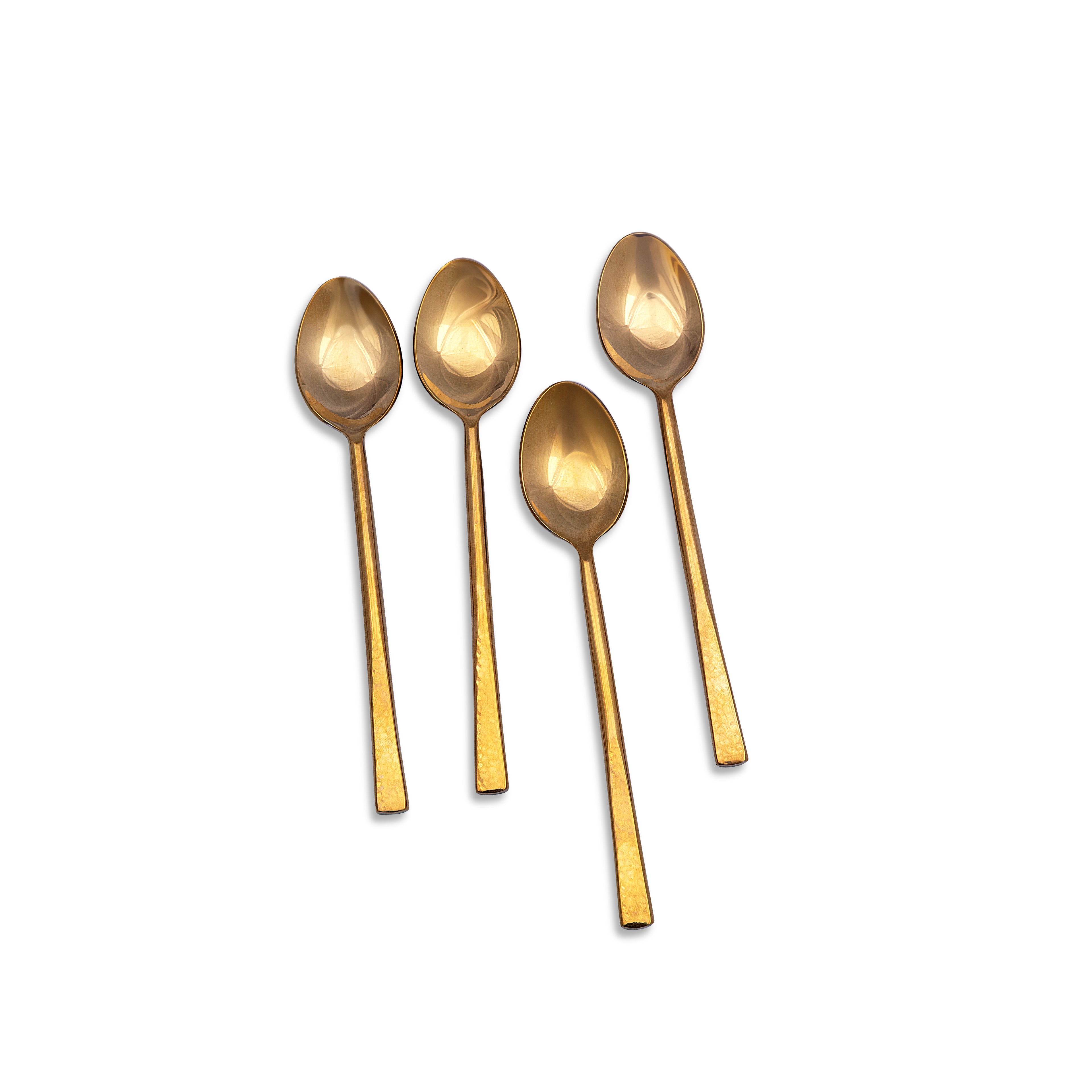 Handbeaten Gold Dessert Spoon